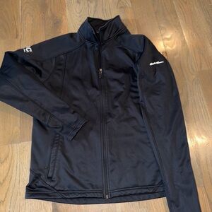 Eddie Bauer Men's black soft-shell jacket Sz Large